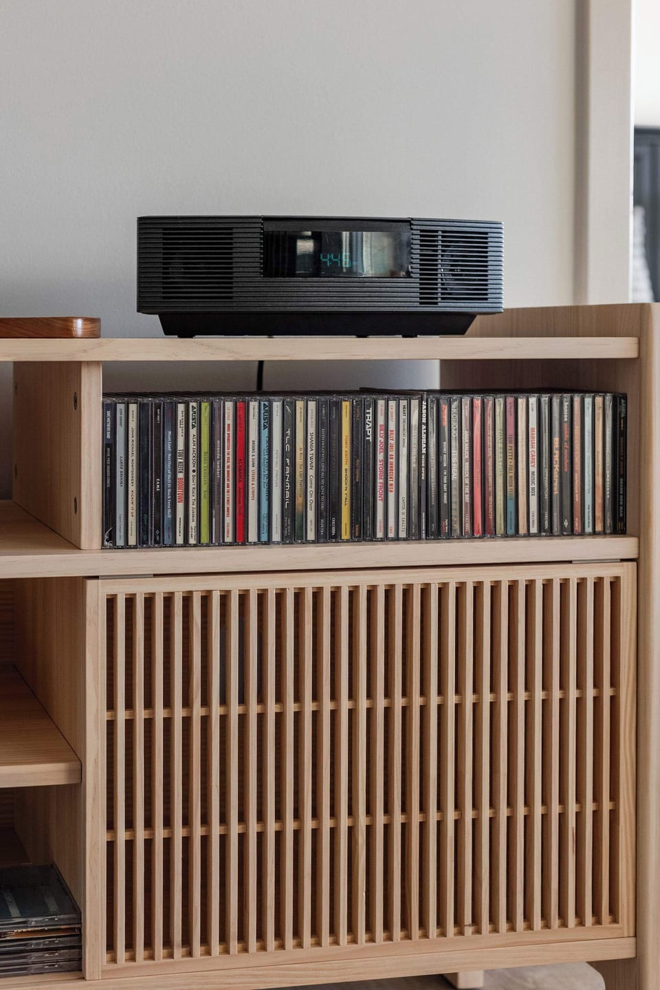 Bose Cd player cd collection.
