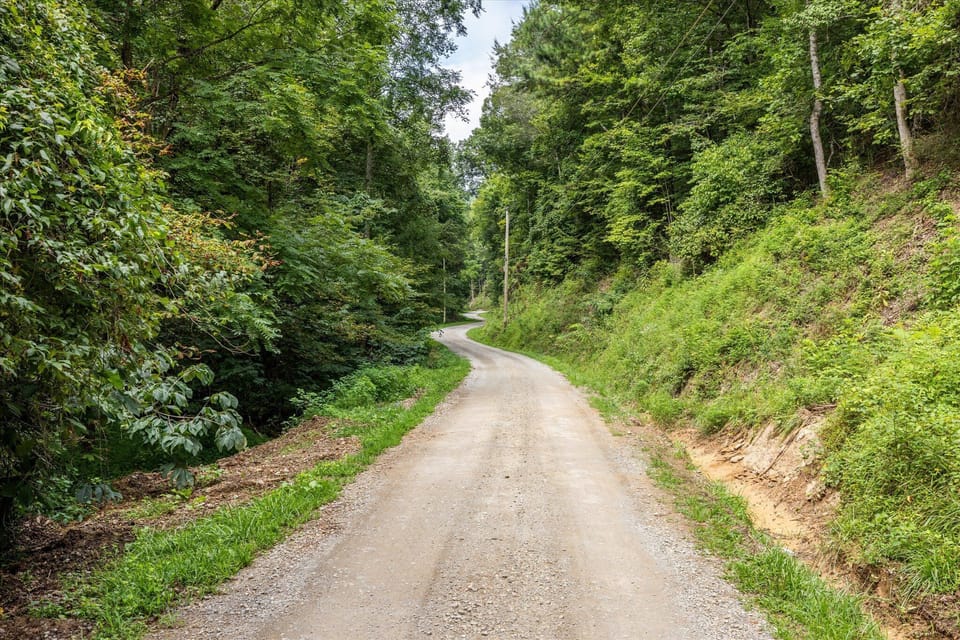 Gravel road that leads to our subdivision. It's 1/8th of a mile long. 