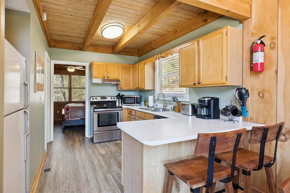 Fully stocked kitchen available during your stay