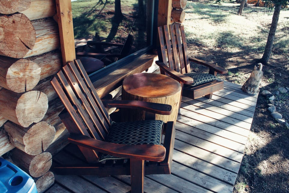 front deck at cabin