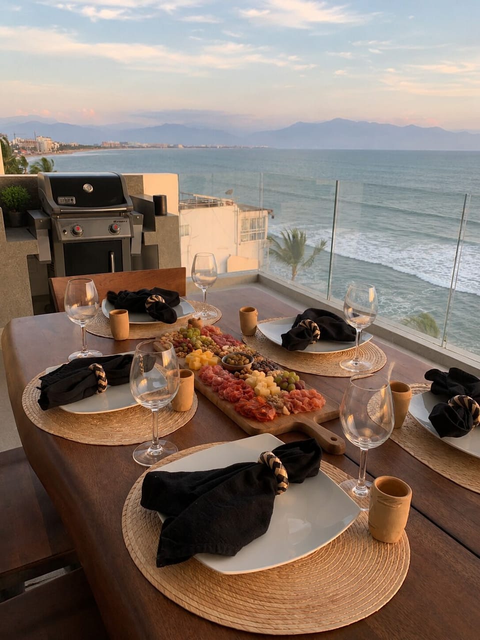 Dine outdoors and grill your favorite meals while watching the sunset.