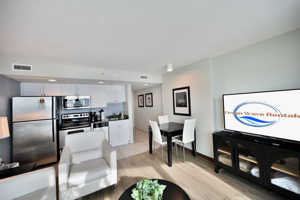 Open-concept living and kitchen area perfect for relaxing and socializing