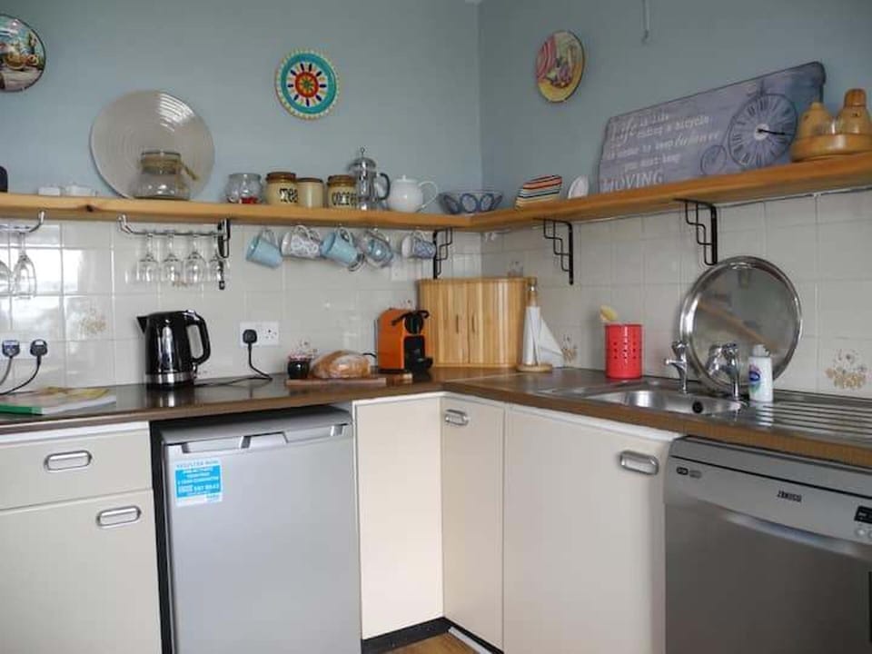 Apartment | Private kitchen | Fridge, microwave, oven, stovetop