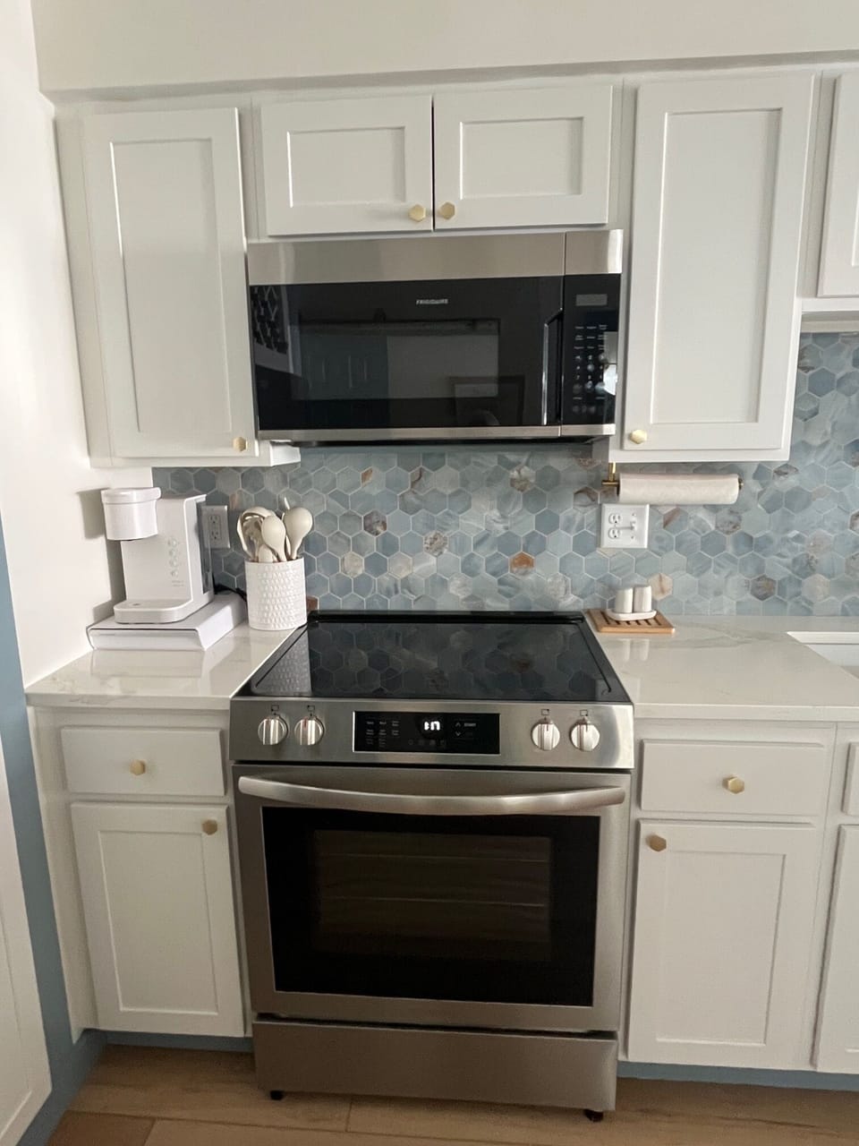 Range, Microwave, Coffee Maker