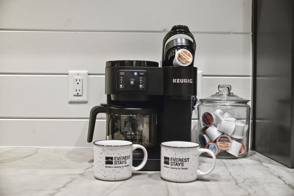 Kitchen: Brew your perfect cup with a Keurig and start your Broken Bow adventure right!
