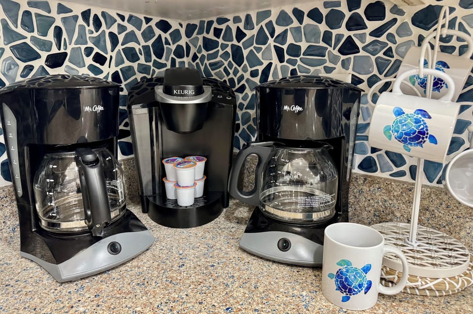 2 drip coffee makers and a keurig too! 