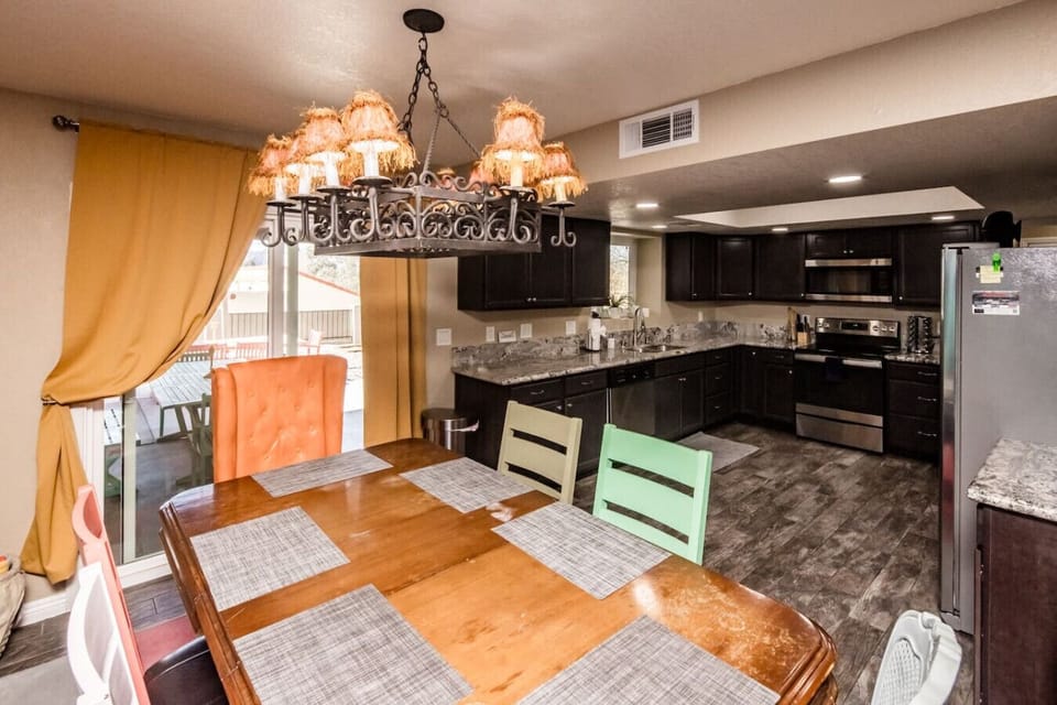 Fully equipped with modern appliances for all your cooking needs.