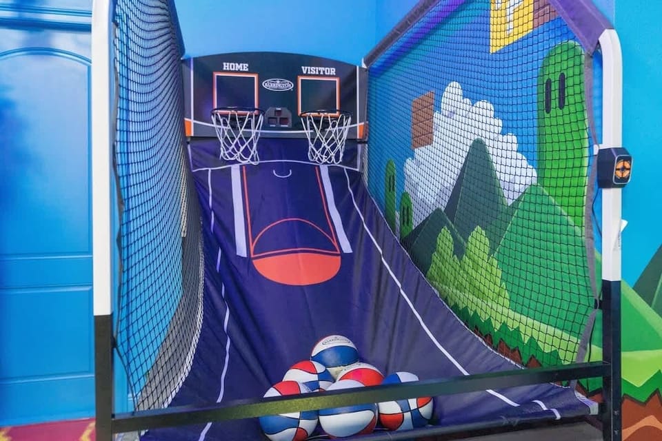 Basketball arcade game.
