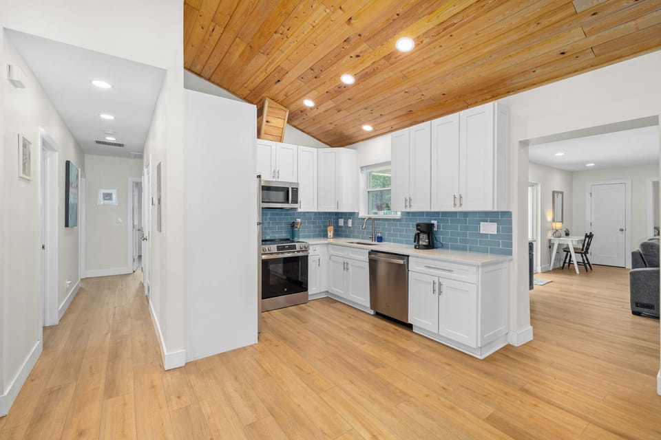 Modern kitchen with open layout and ample space