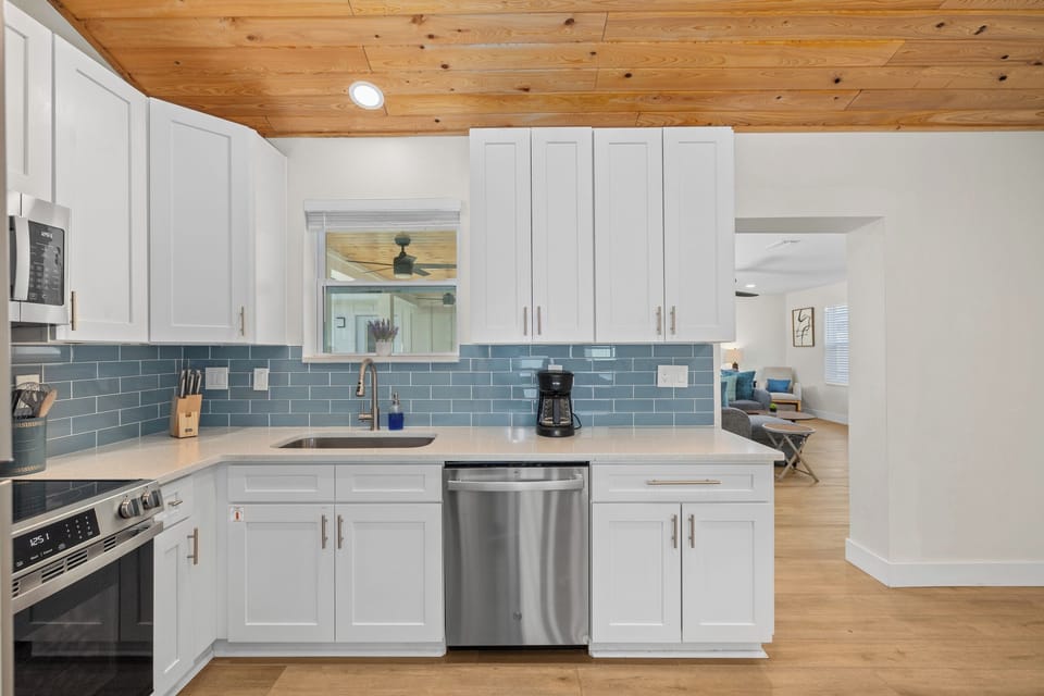 Kitchen with updated appliances and plenty of counter space