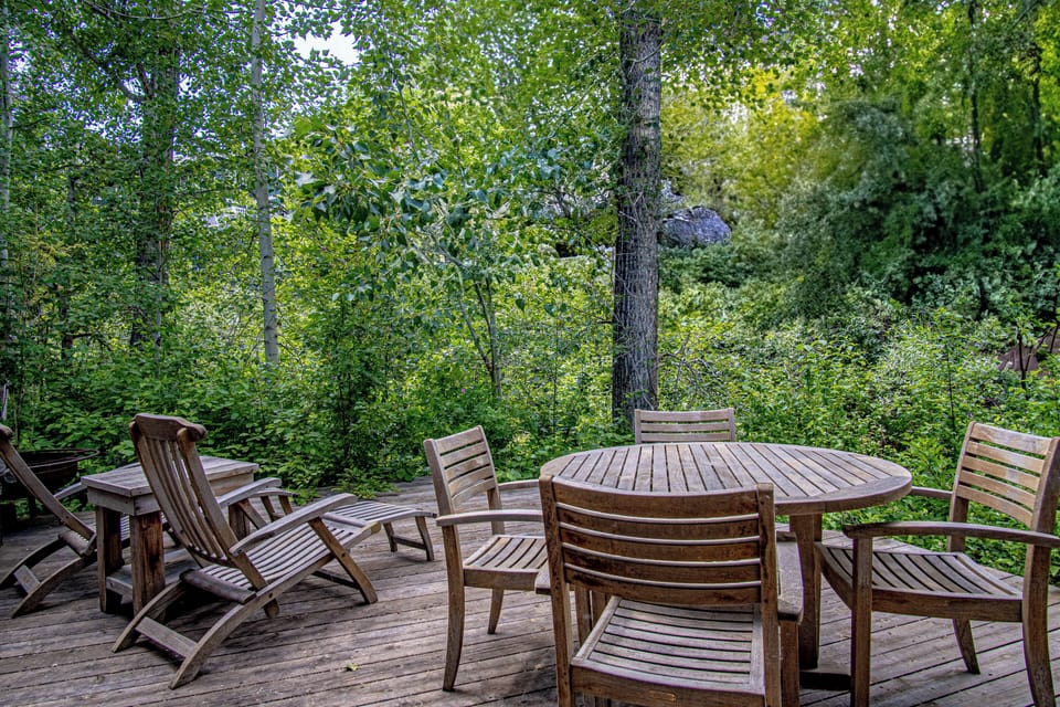 Creekside patio
