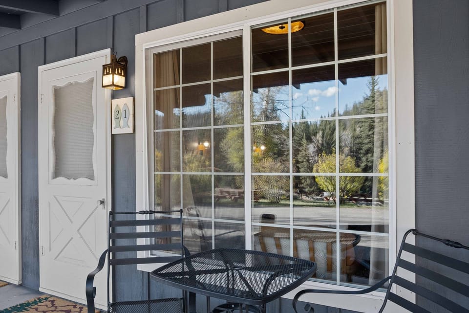 Sip coffee outside and watch the day drift by.