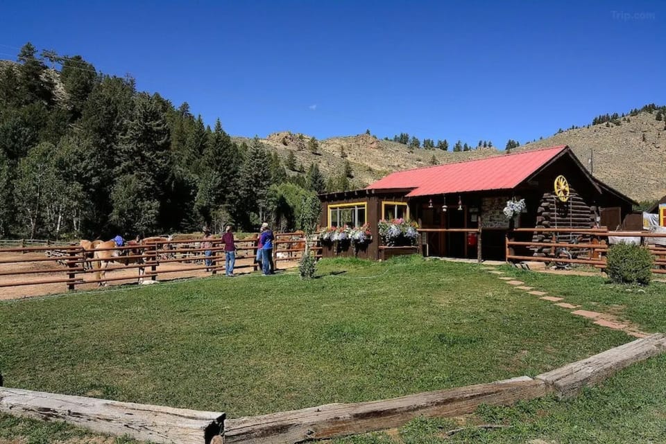 Unwind at the cozy lodge framed by alpine views.