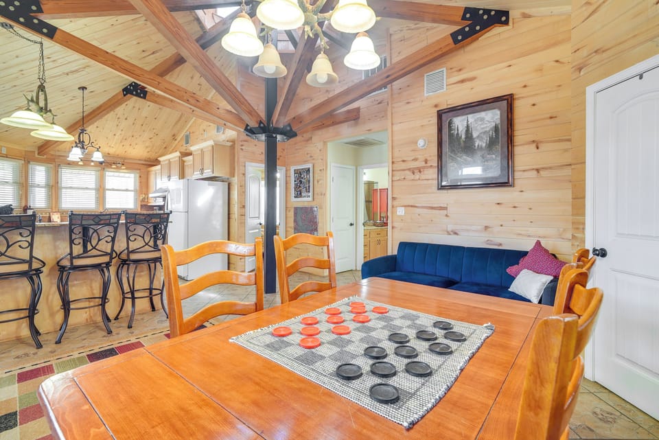Dining Area | Full Futon | Dishware/Flatware | Trash Bags/Paper Towels
