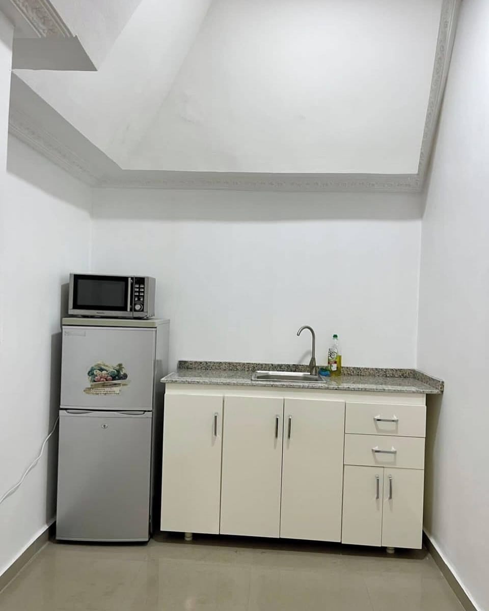 Economy Apartment, Balcony, City View | Private kitchen | Fridge, microwave, oven, stovetop