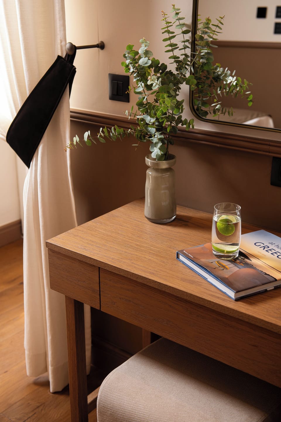 Deluxe Double Room with Partial Sea View | Minibar, in-room safe, desk, blackout drapes