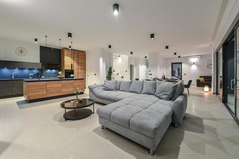 Luxury Villa, 4 Bedrooms, Private Pool | Living area | 30-cm TV with satellite channels