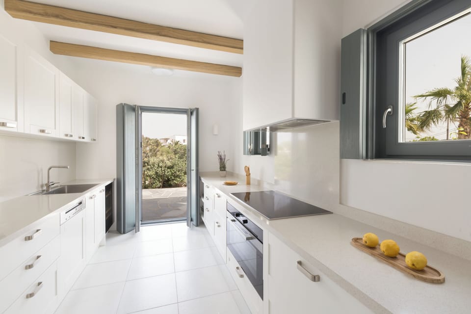 Luxury Villa, Private Pool, Sea View | Private kitchen | Full-size fridge, oven, stovetop, dishwasher