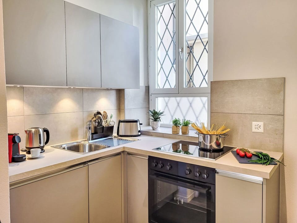 Kitchen Appliance, Kitchen, Countertop, Major Appliance, Home Appliance, Cabinetry, Interior Design, Furniture, Kitchen Stove, Stove