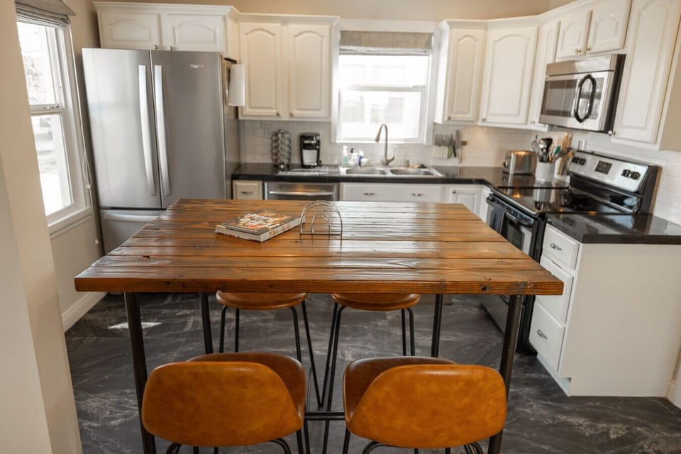 Dining table for gathering for meals or game nights