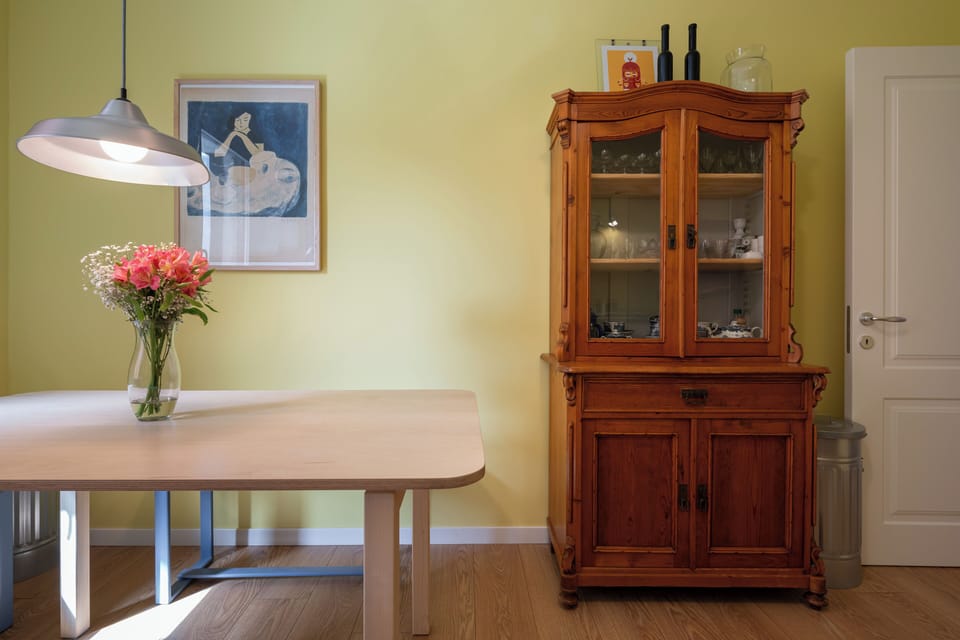 Superior Apartment | Private kitchen | Full-size fridge, microwave, oven, stovetop