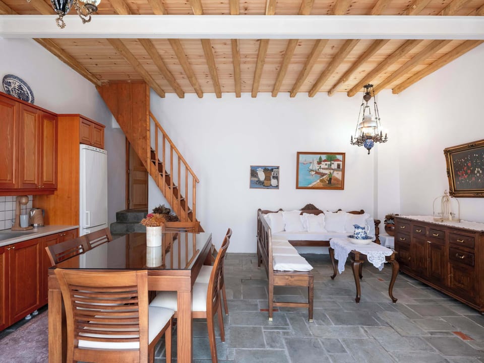 Rustic Kitchen Area • Sea-Light Indoors

