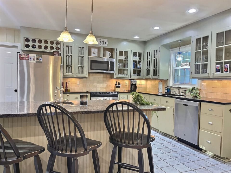Well-equipped kitchen with plenty of prep space.