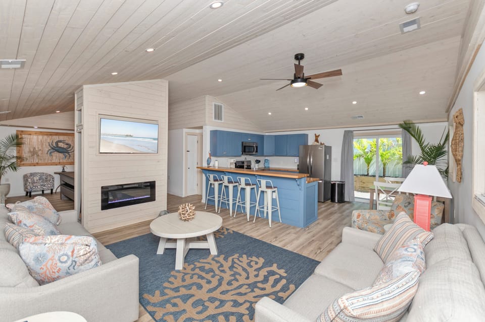 Open concept kitchen and living room