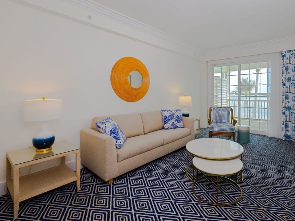 Bright and inviting living space with coastal accents, perfect for relaxing in modern comfort.