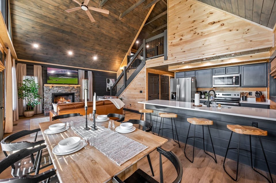 Dining area on the main level.