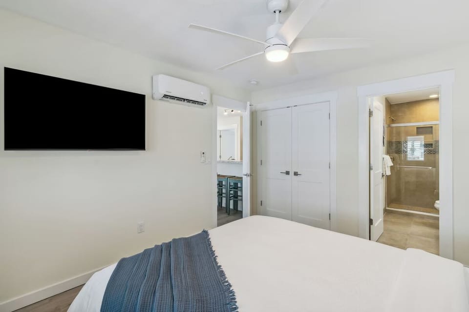 Settle in with a TV-ready bedroom for effortless downtime.
