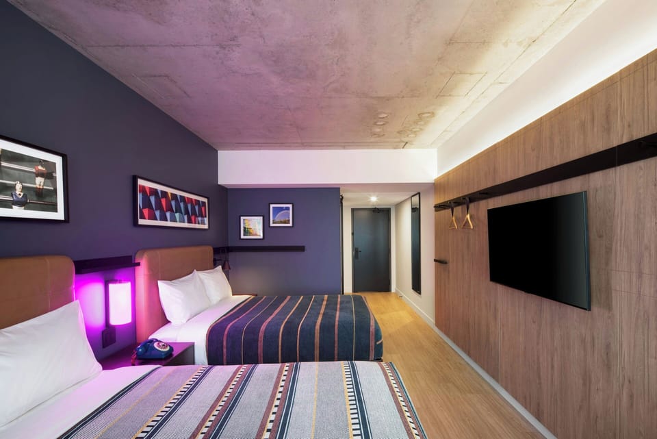Standard Room, 2 Queen Beds, City View | Hypo-allergenic bedding, minibar, in-room safe, desk