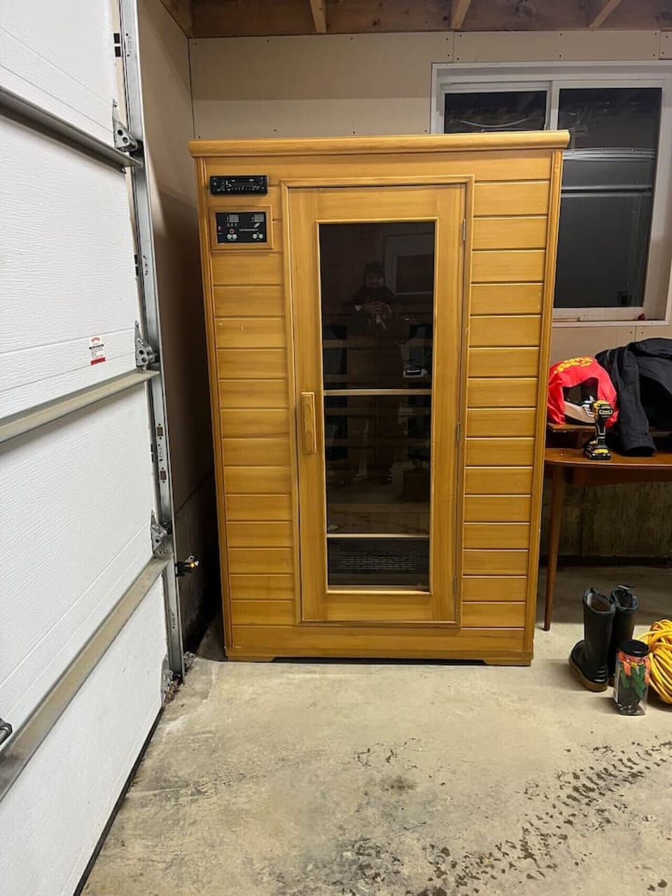 sauna in garage