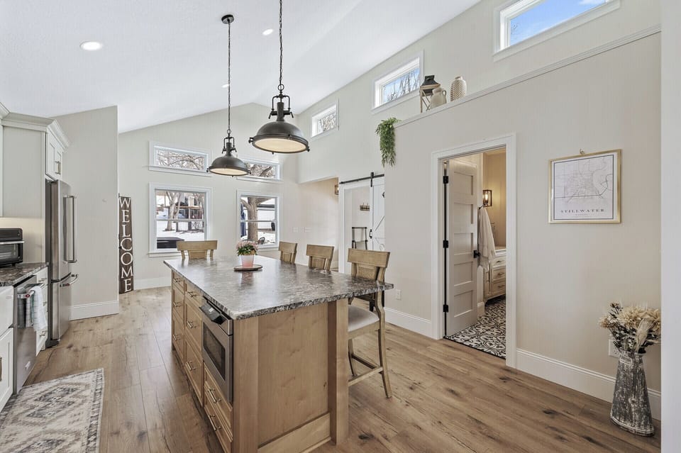 Bright, Modern Kitchen – fully stocked with everything you need for cooking