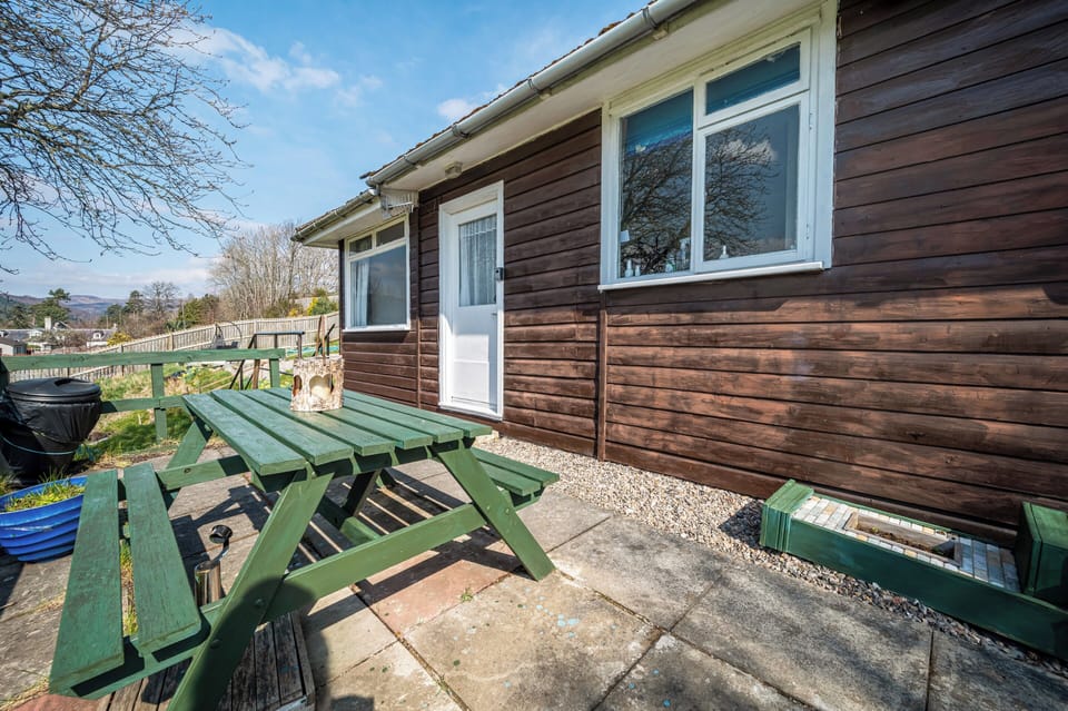 Outdoor balcony with views over the river.