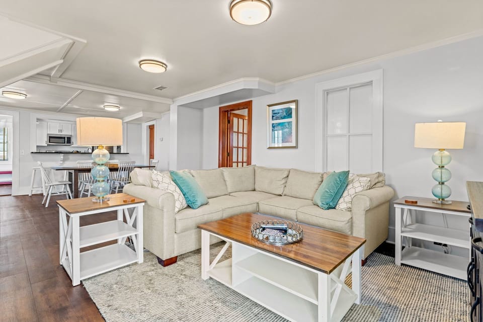 Living Room at The Culpepper Cottage at Nags Head Beach Inn