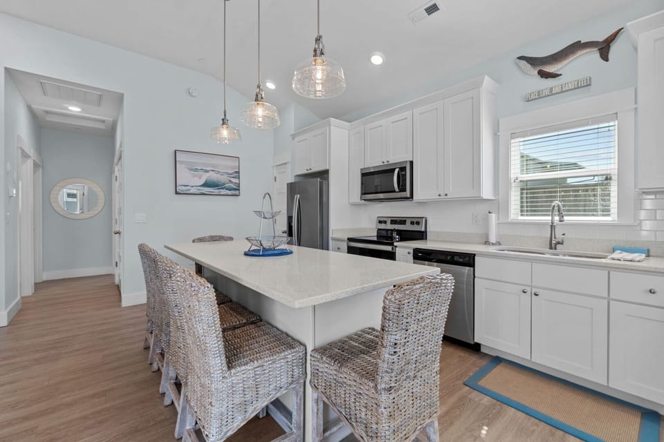 Open Concept Living Area with Eat-In Kitchen