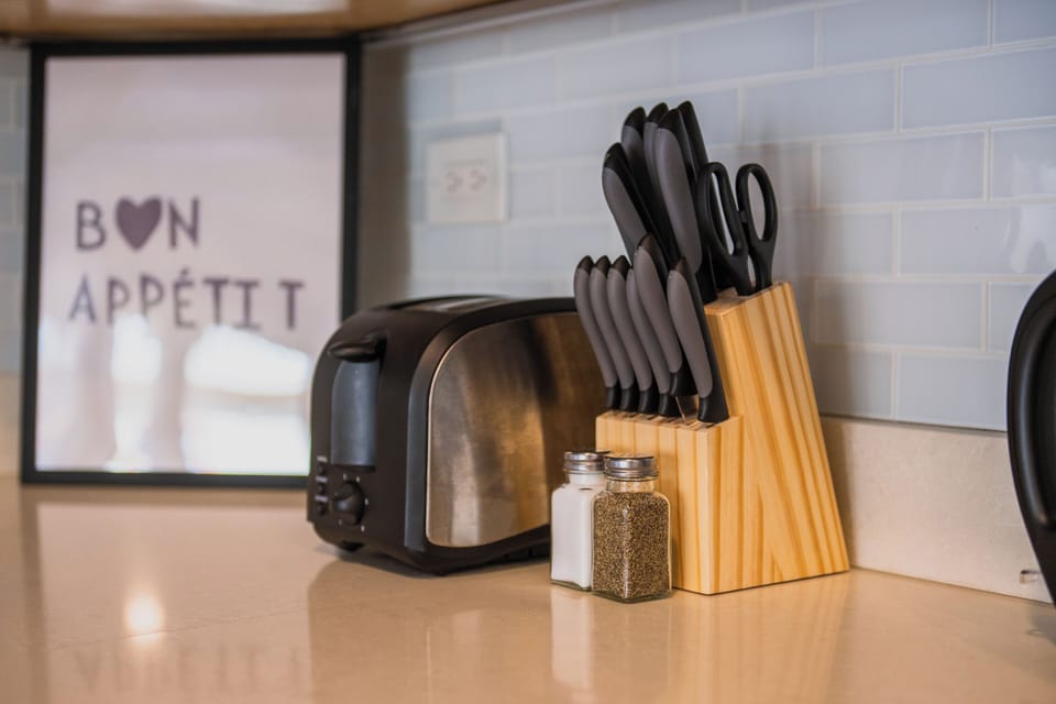 All of our thoughtful Kitchen utensils included. 
