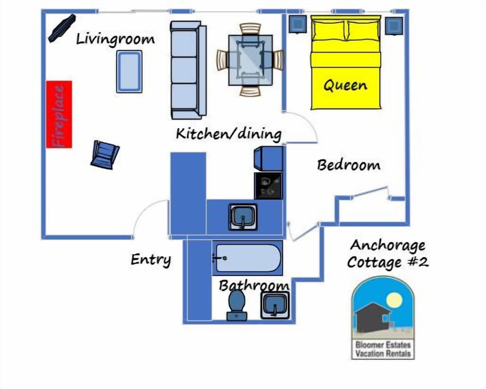 Anchorage Cottage #2 floor plan