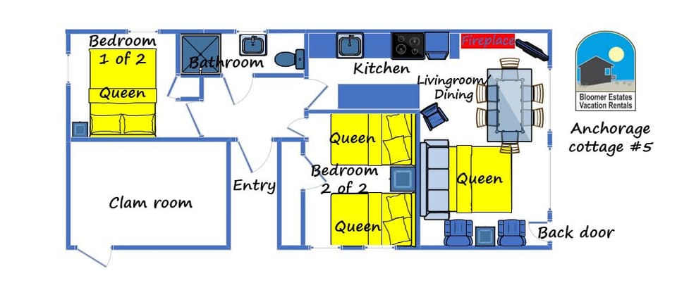 Anchorage Cottage #5 floor plan
