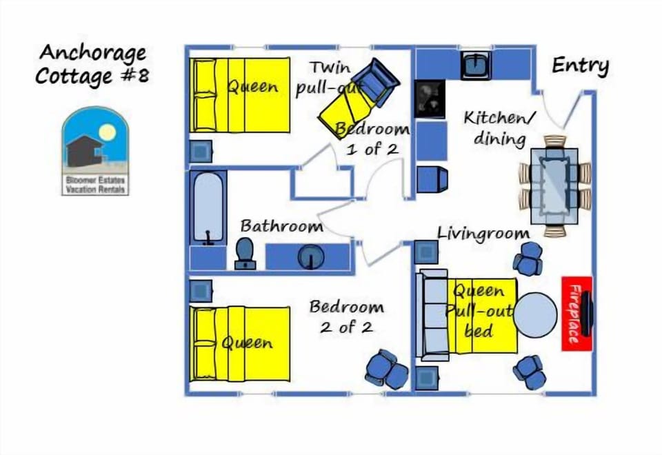 Anchorage Cottage #8 floor plan