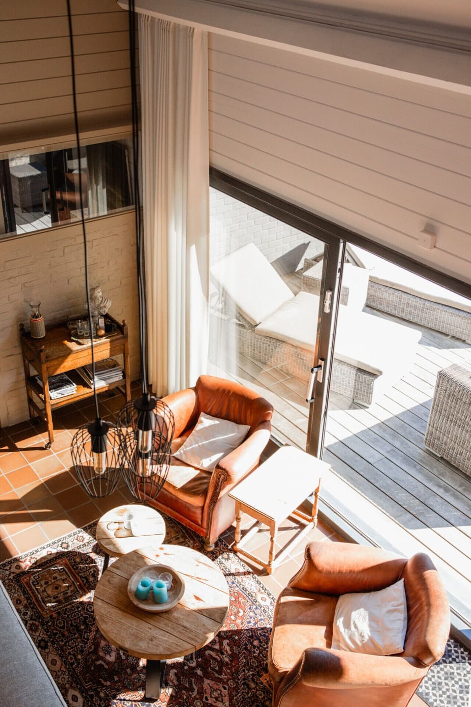 Lounge seating area and living room