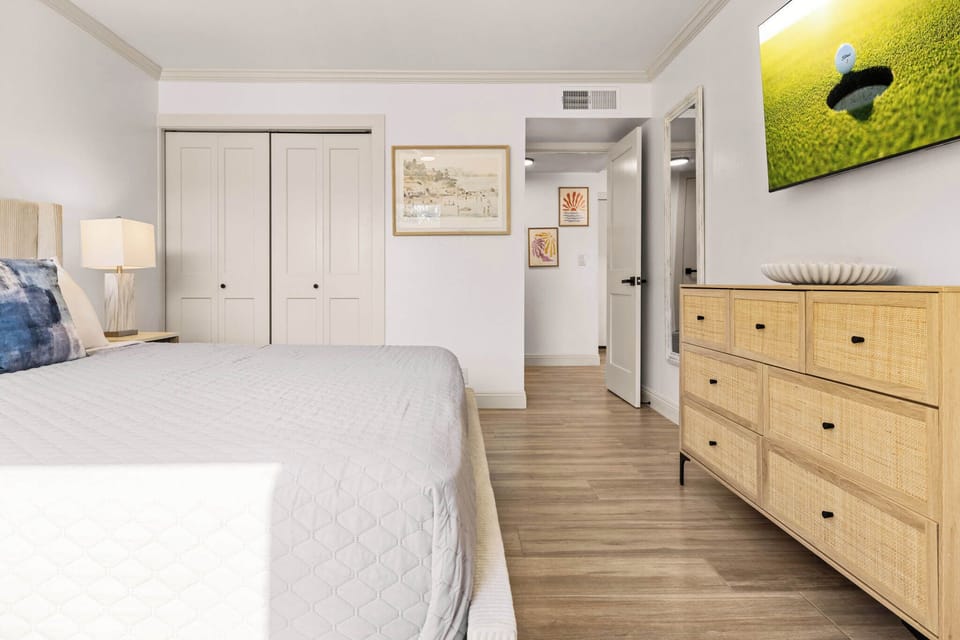 Spacious bedroom with plenty of room to unpack and settle in.