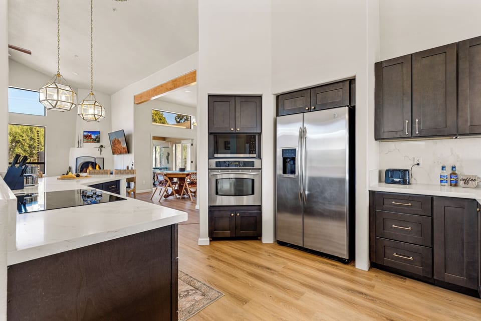 Lot of counter space for preparing meals! 