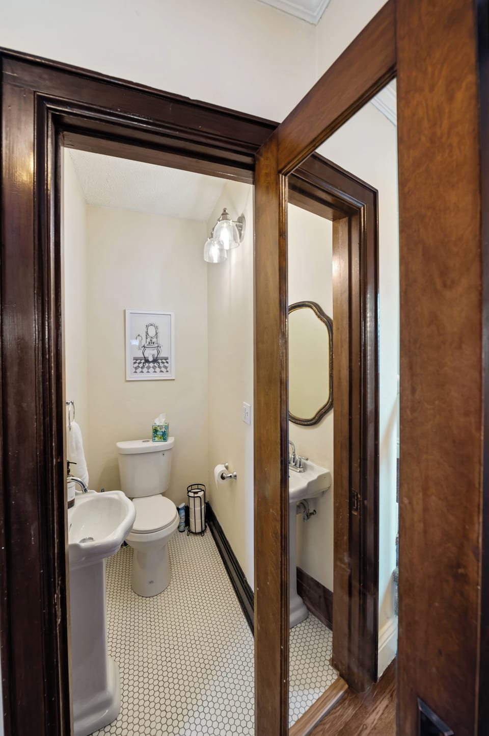 Main foyer half bath.