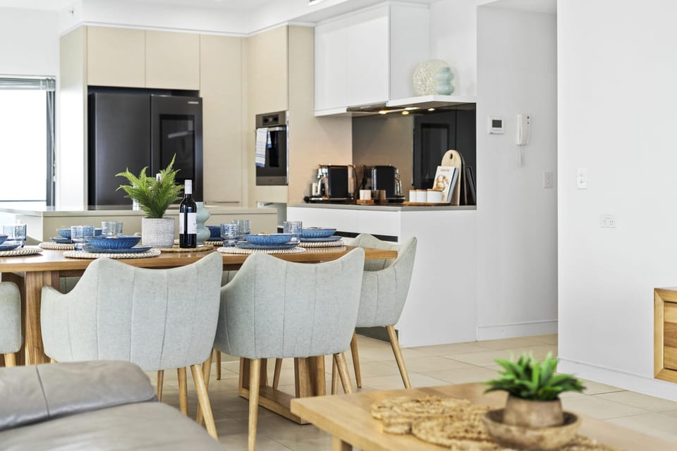 Dining area is right next to the kitchen and the living area