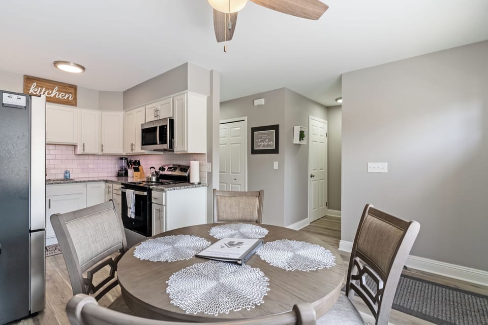Dining area for all the meals you'll be able to prep in fully stocked kitchen.
