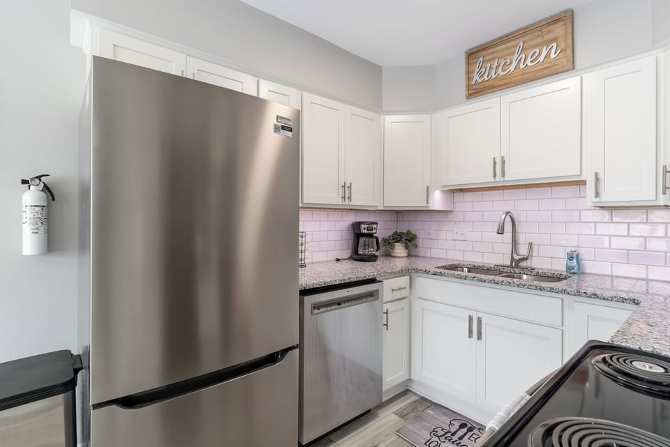 The kitchen has a blender, slow cooker, hand mixer plus so much more! 