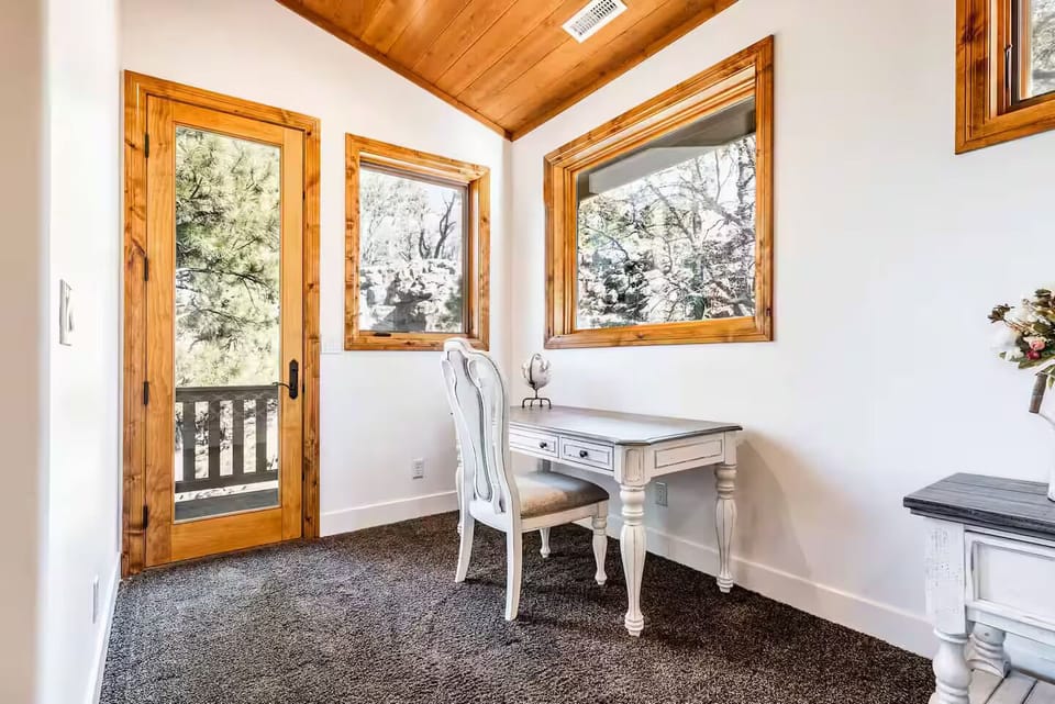 Private office area in Master suite; shows access to wrap around private decks