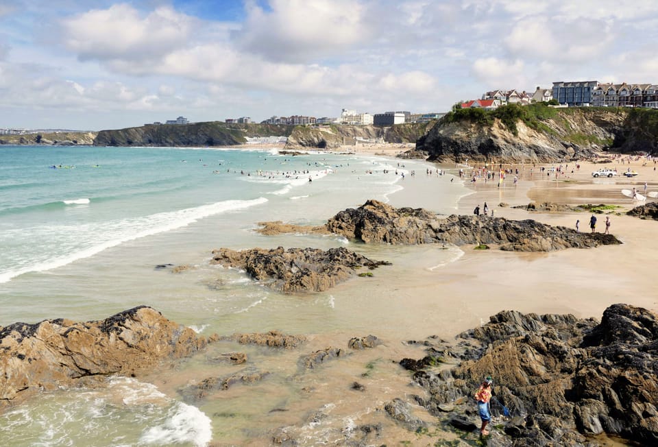Newquay boasts an abundance of stunning beaches, this is Towan Beach